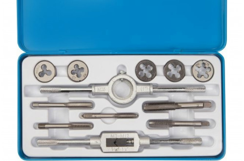 Набор метчиков и плашек 12 предметов. М6-М12 "SDW TOOLS" метал.кейс Набор метчиков и плашек 12 предметов. М6-М12 "SDW TOOLS" метал.кейс