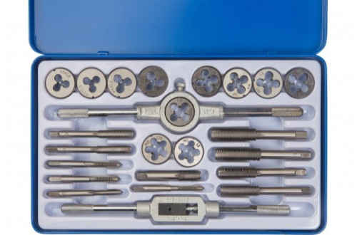 Набор метчиков и плашек 24 предметов. М5-М12 "SDW TOOLS" метал.кейс Набор метчиков и плашек 24 предметов. М5-М12 "SDW TOOLS" метал.кейс